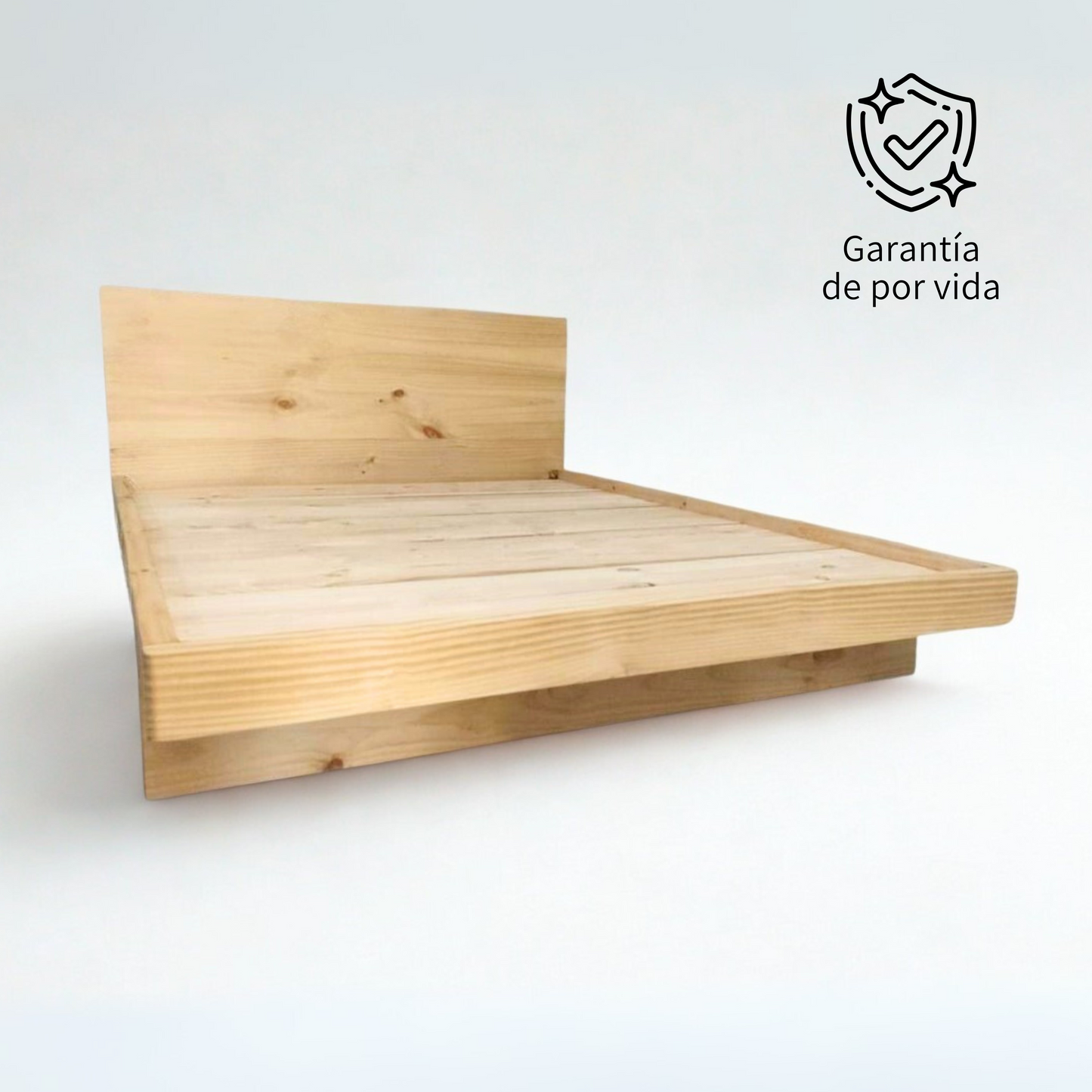 Pack Dormitorio OMI Natural - Incluye Cama + 2 Veladores